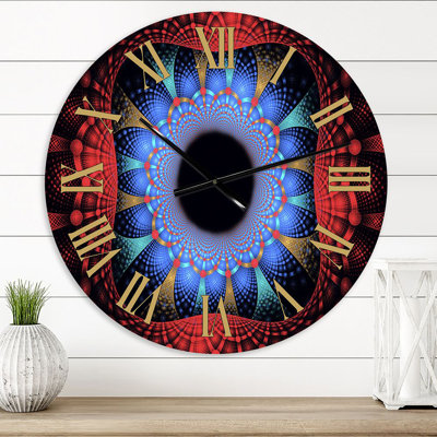 Fractale portail magique - horloge murale moderne