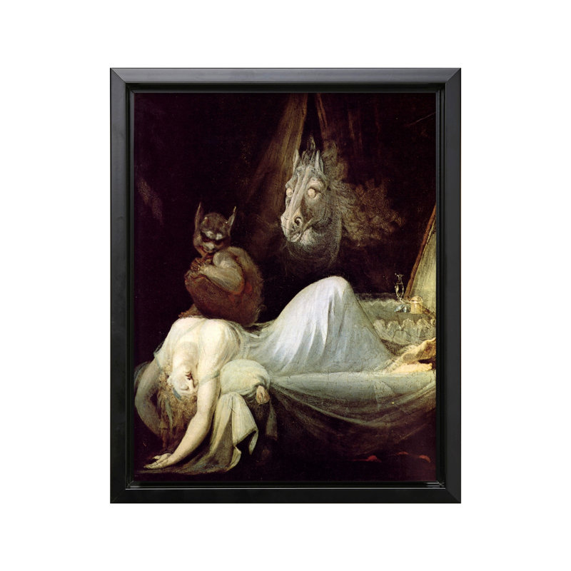 Le cauchemar, Black Framed, Canvas, 08"H x 10"W