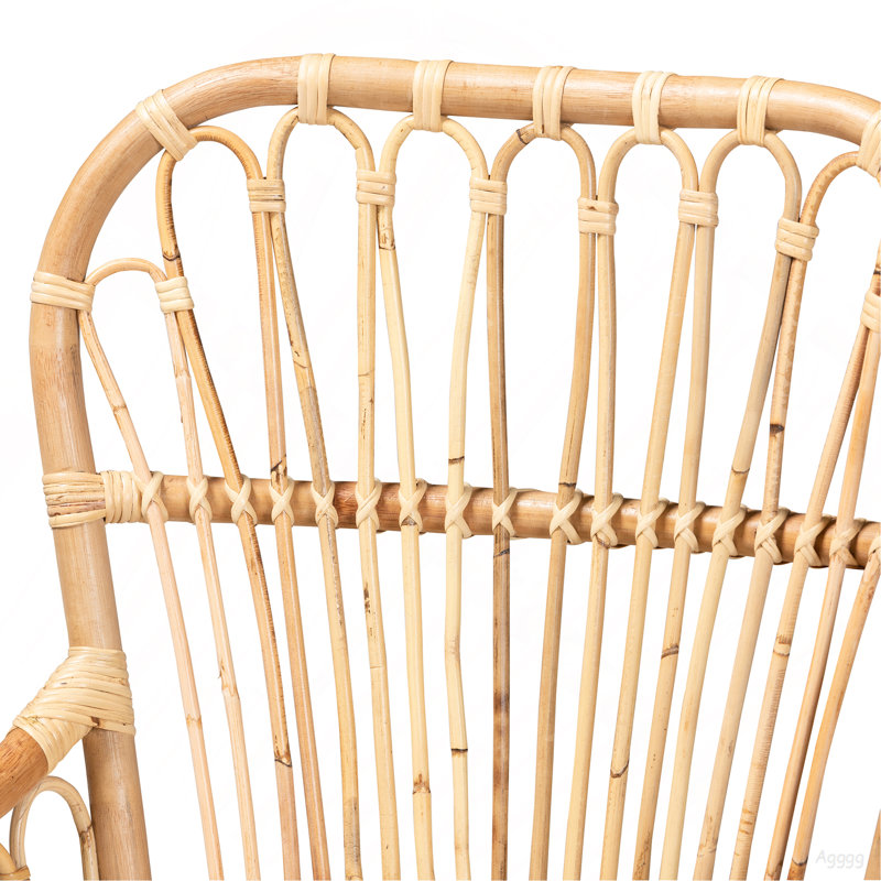Fauteuil moderne et contemporain en rotin naturel