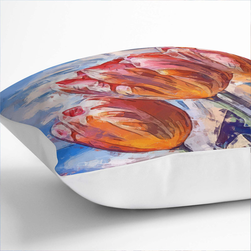 Floral Square Throw Cushion, White, 55cm H x 55cm W x 20cm D