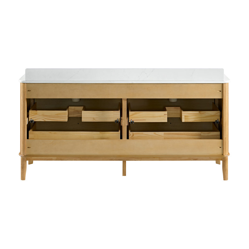 Grace 72" Bathroom Vanity In Natural Enhanced Oak, 72", Enhanced Brown Oak