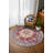 Marisol Burgundy Beige Gray Oriental Machine Printed Cotton Polyester Area Rug-272052120