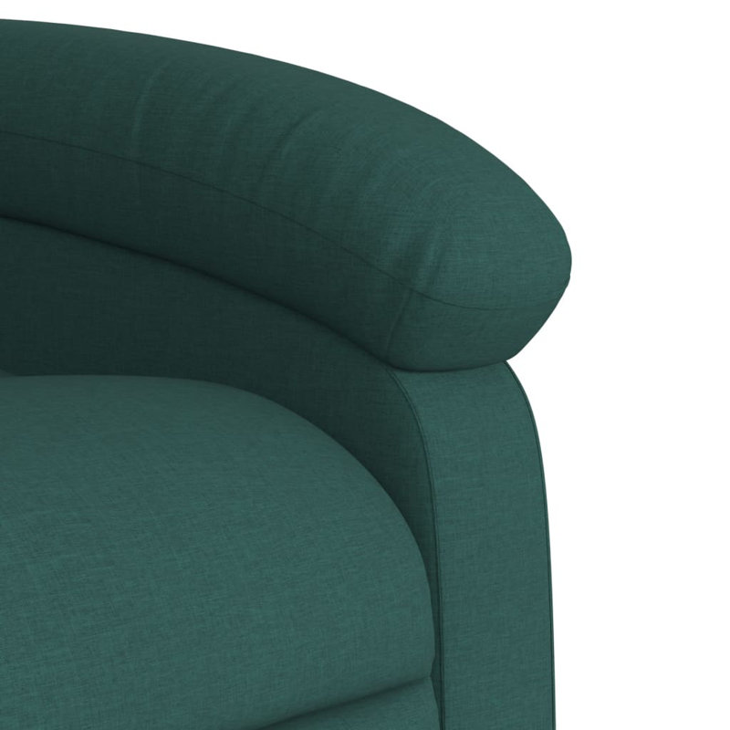 Upholstered Massage Chair, Dark Green Fabric