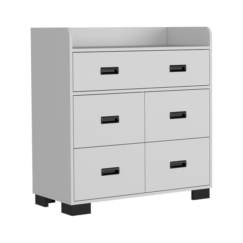 Commode Waporan, chambre à coucher, blanc, Blanc