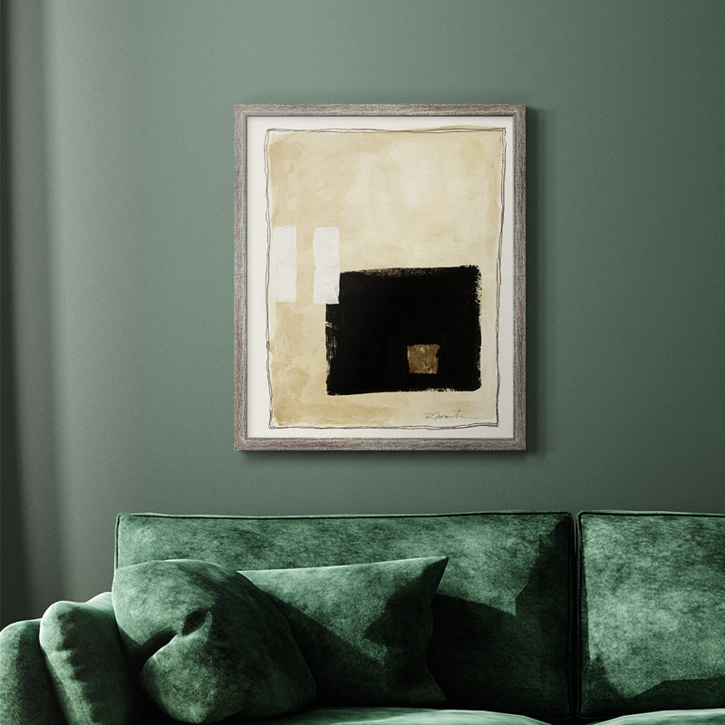 «Inner Musing I», toile encadrée de qualité supérieure - prête à être accrochée, Cadre argent vieilli, H 20 po x l 16 po