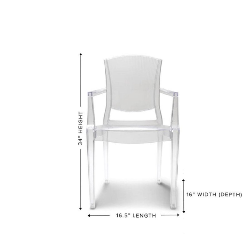 Fauteuil de coiffeuse Cristal Cascada, Transparent