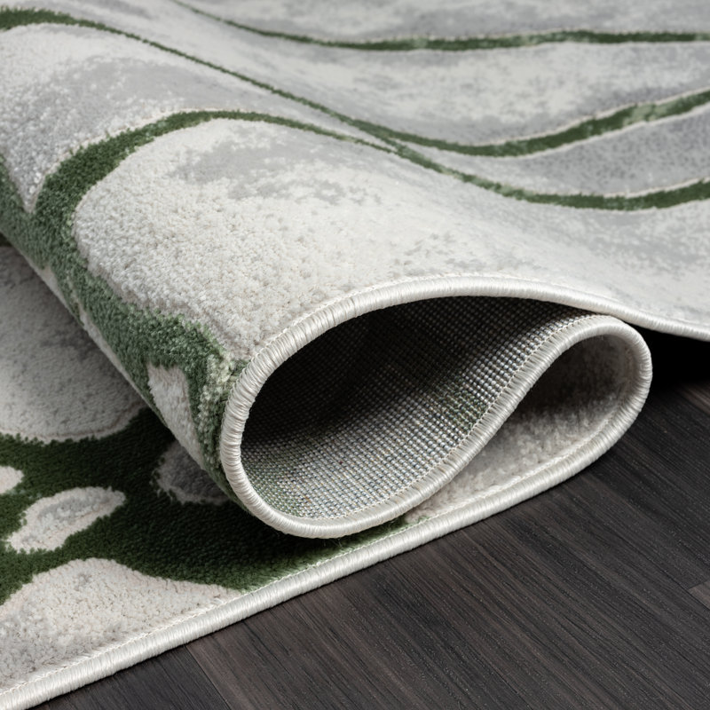 Necie Abstract Indoor Rug, Rectangle 4' x 6'
