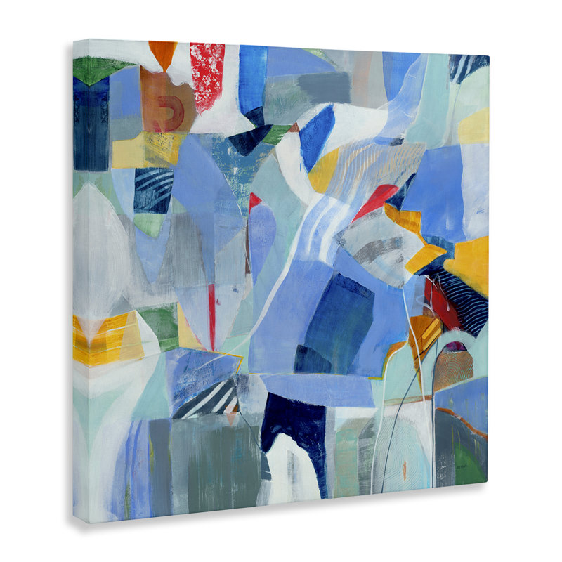 "Chaotic Blue Composition" par Jill Martin, H 30 po x l 30 po