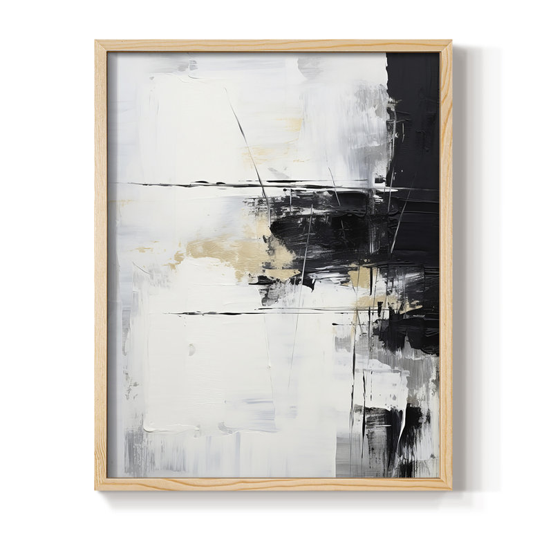 ABSTRACT Series - Impression encadrée en bois massif, H 30 po x l 24 po