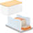 Bread Slicer For Homemade Bread With Bread Box, Foldable Bread Cutter With Crumb Tray, Adjustable Width Bread Slicing Guide For Loafs, Sandwiches, Bagels, And Cakes