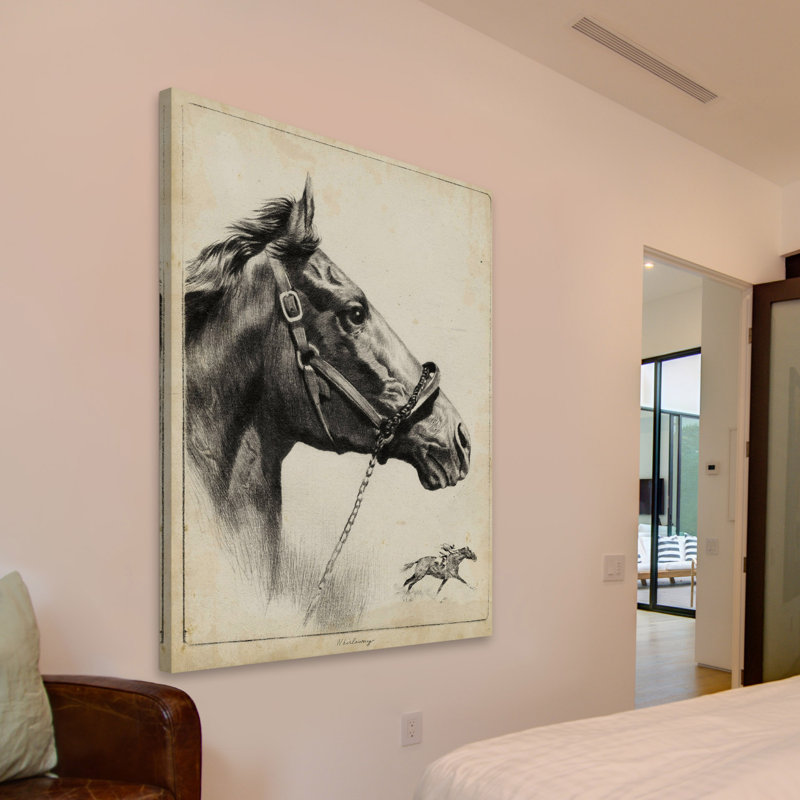 "Whirlaway", reproduction sur toile tendue, H 45 po x l 30 po x P 1,5 po