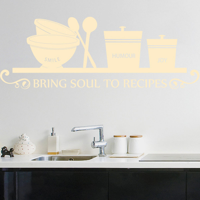 Food & Beverage Wall Decal, Medium, Beige
