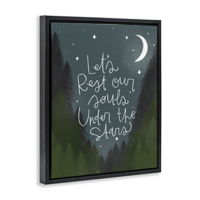 Cadre flottant Rest Our Souls Under Stars, design par Mandy Ford Art + Illustration, H 21 po x l 17 po