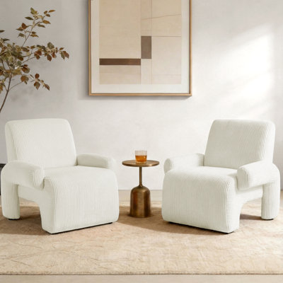 Chaise d'appoint rembourrée 31,5 po (ensemble de 2)