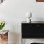 Grande lampe de chevet moderne en marbre et globe givré 15 po Mila-126420616-87756009