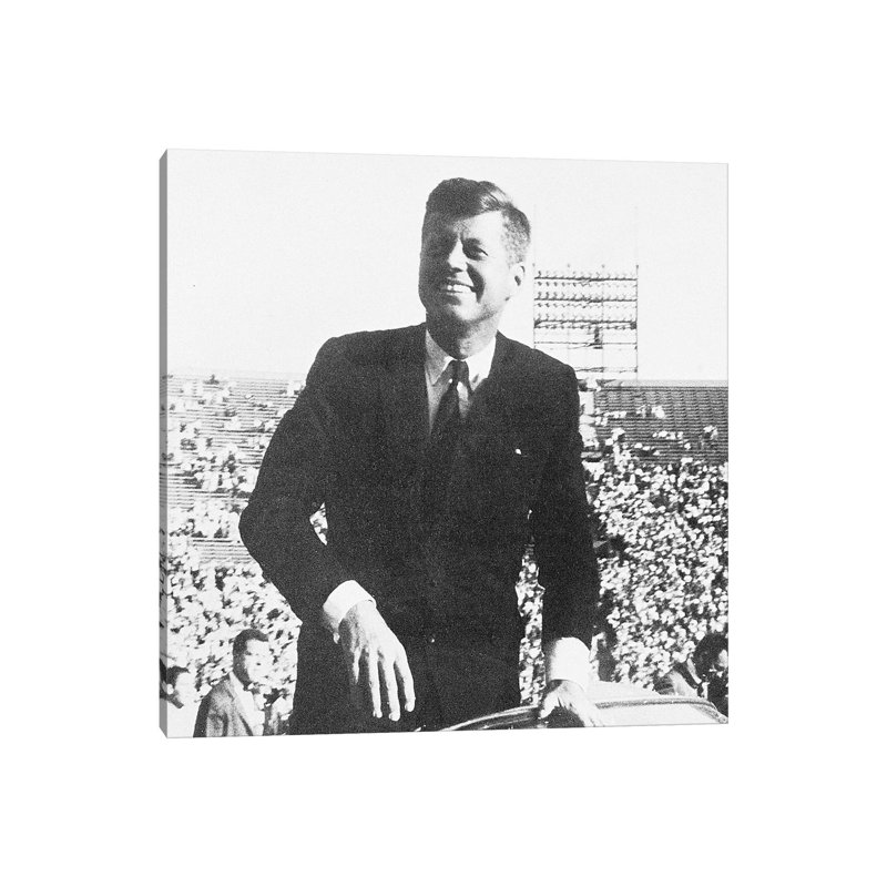 John F Kennedy - Wrapped Canvas Print
