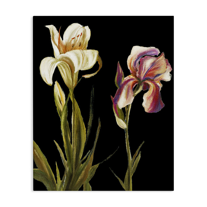 «Allure Iris Blooms», art mural sur toile par Patricia Pinto, H 30 po x l 24 po