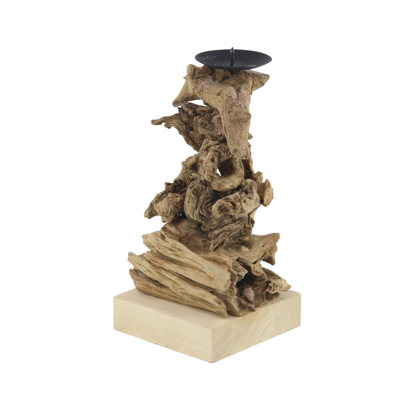 Chandelles en bois rustique