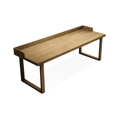 Bureaux rectangulaires en bois massif brun