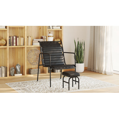 Fauteuil d'appoint avec repose-pieds pour le salon
