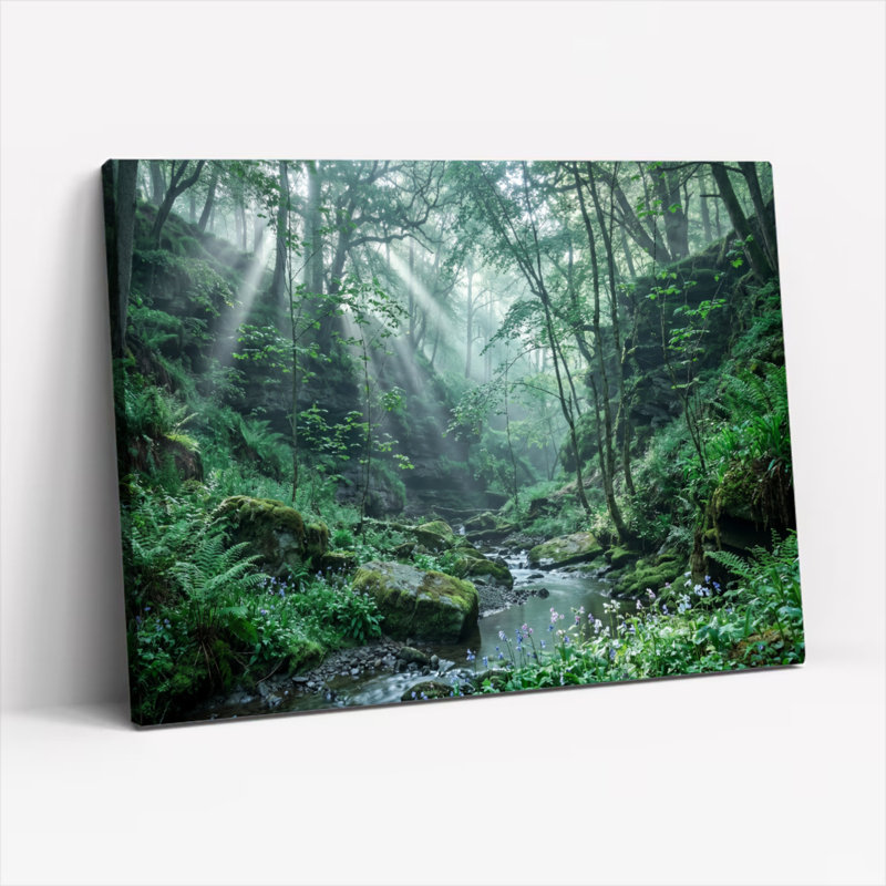 «Forest Stream», ensemble de 1 reproduction d'art sur toile, H 20 po x l 30 po, Toile tendue