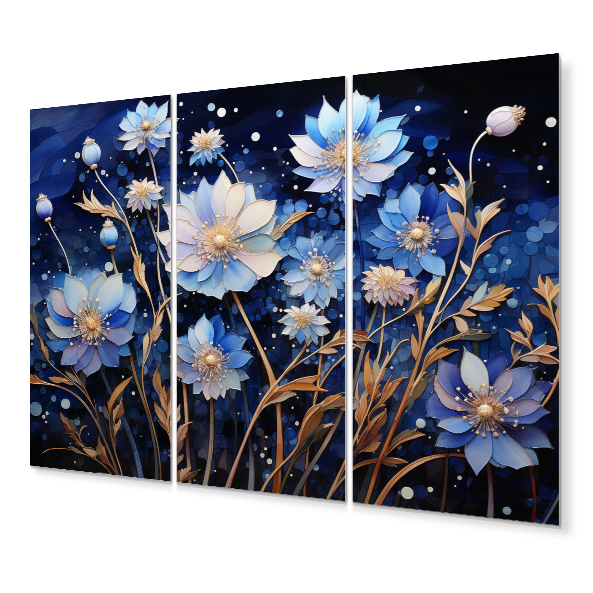 Floral Metal Wall Decor Set