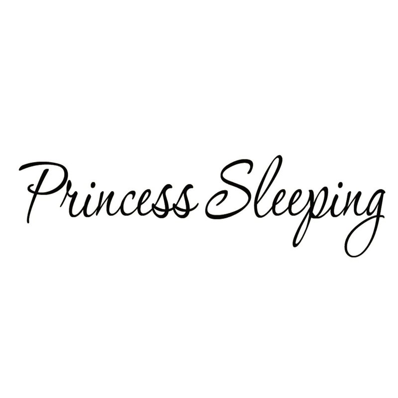 Décalcomanie murale chambre de couchage princess Drewery, 7 x 30