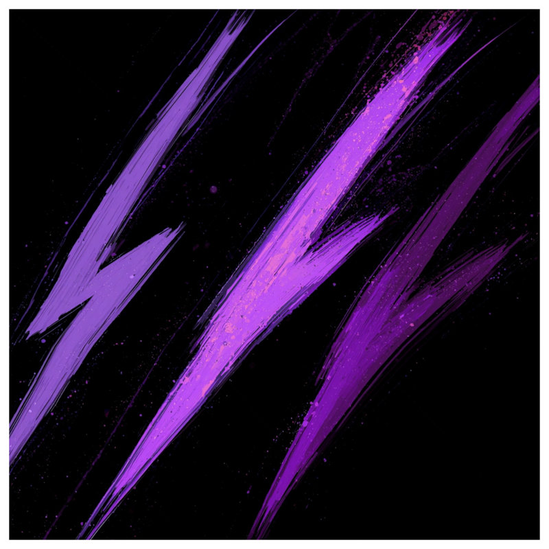 Housses de couette mauves Lightning Strikes, King