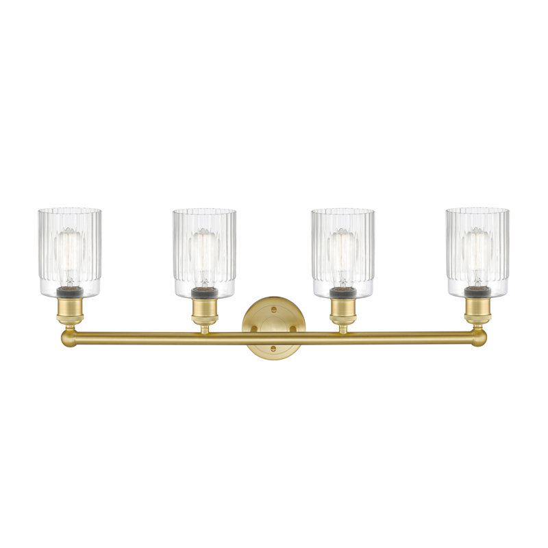 Kamena 4 - Light Dimmable Vanity Light, Clear, Satin Gold