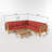 Adharsh Acacia Solid Wood 4 - Person Patio Conversation Set with Cushions-1648933045
