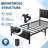 Single Platform Bed Frame with Upholstered Headboard, No Box Spring | Single Platform Bed Frame with Upholstered Headboard, No Box Spring