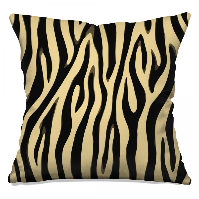 Coussins décoratifs à motif zébré, 14 X 14 pouces