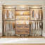 Portemanteau mural 77,6 "à 107,1" avec 4 tiges extensibles, 4 tiroirs et 6 tablettes en bois-665948322-654732365