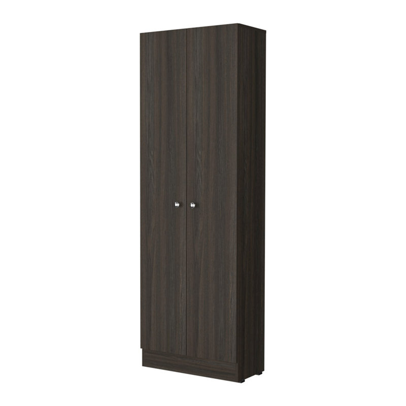 Virginia Double Door Storage Cabinet, Five Shelves, Brown