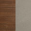 Grand lit à panneau en noyer, tête de lit arrondie et placage en bois naturel pour la chambre à coucher Elegance Low A Serene