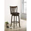 Chaise de bar pivotante en cerisier foncé Decker