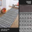 Tapis noir / blanc en coton tissé à plat à la main Steverson-273138452-273138453