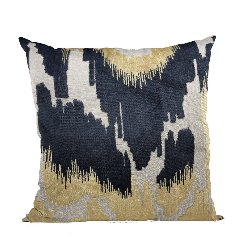 Abstract Linen Outdoor Throw Pillow, 20" x 36", Rectangular