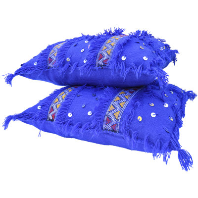 Striped Wool, Silk Throw Pillow
