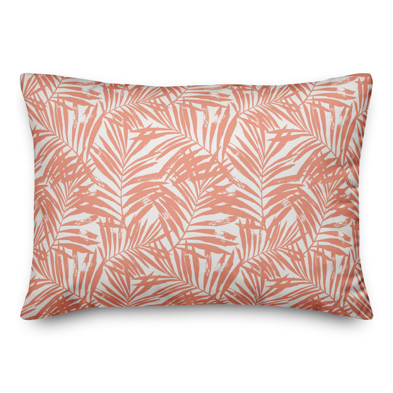 Floral Throw Pillow, Orange