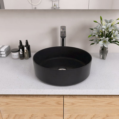 16" Ceramic Vessel Bathroom Sink