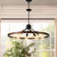 8- Pour la maison - Cuisine, salon, salle à manger - Rouille -, suspension réglable, noyer + suspension noire de style rétro antirouille, chaîne, finition-623301657