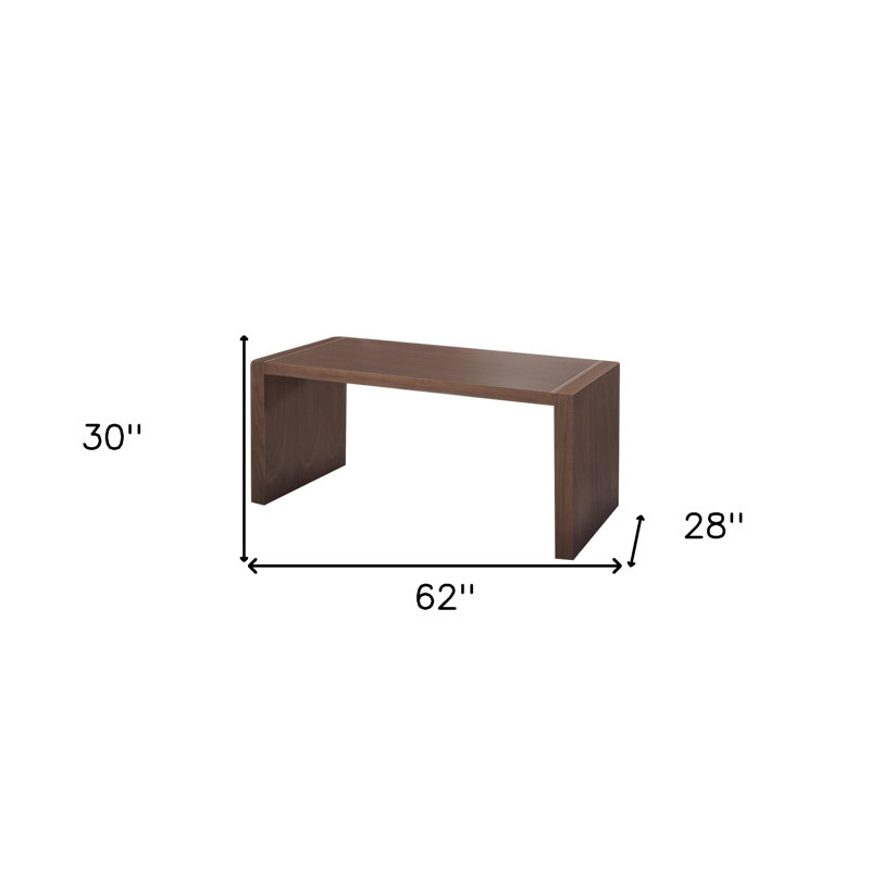 Bureau d'ordinateur 62 "en bois brun