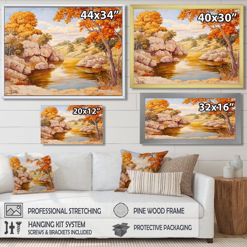 Décoration murale Pecos River In Texas I - Texas, Reproduction encadrée d'une seule photo sans pass, Noir, H 12 po x l 20 po