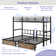 Twin Xl Over Twin&Twin Metal L-Shaped Triple Bunk Bed With Ladder