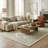 Alosio Vintage Medallion Handmade Natural Wool Area Rug, Sea Green-1715282470