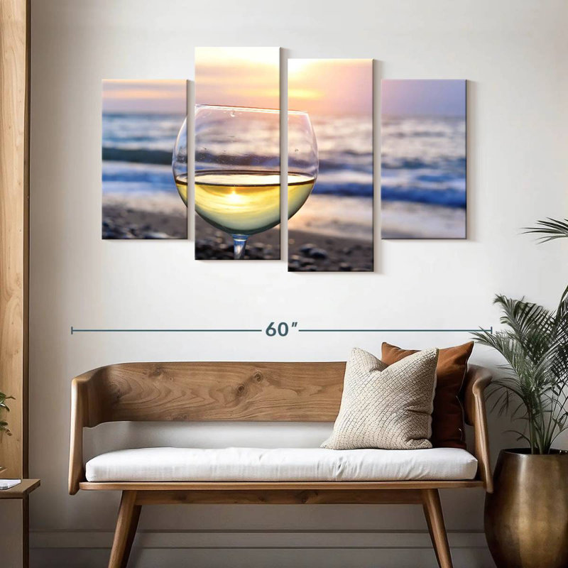 Yarlin Wine At The Beach, 32'' H x 52'' W