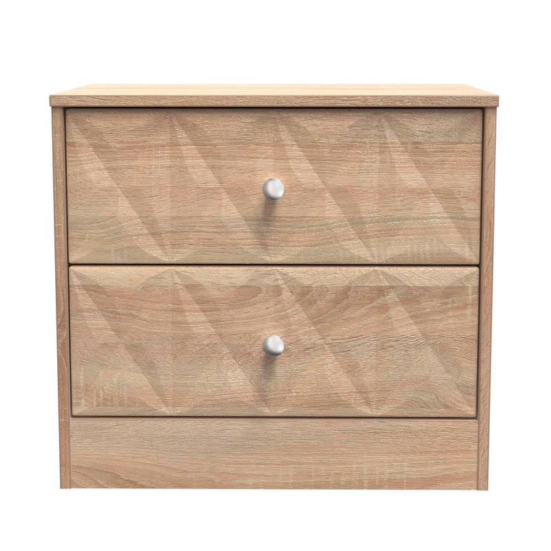Ceinwen 58cm W Manufactured Wood Bedside Table, Bardolino Oak