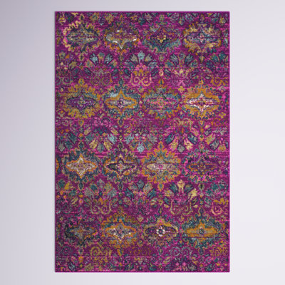 Tapis fuchsia / bleu Christa