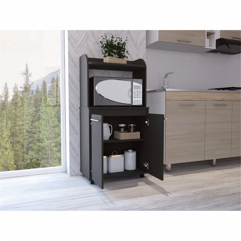 Versatile Kitchen Cart with Abundant Storage and Mobility for Efficient Cooking